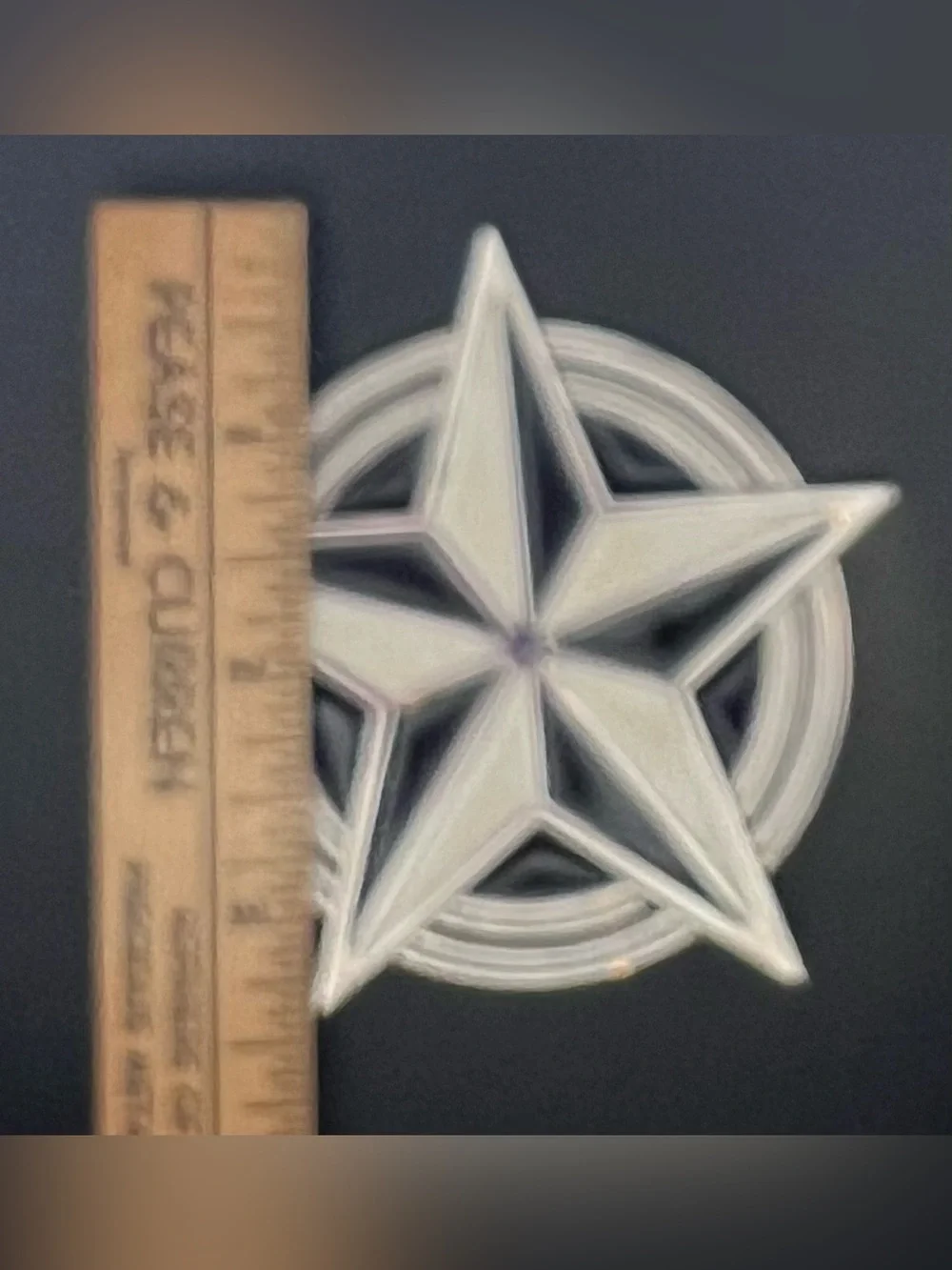 Nautical Star In Circle Black & White Punk Rock Metal Belt Buckle Y2K Era